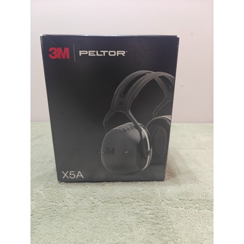 3M Peltor X5A Over-the-Head Earmuffs Noise Reduction NRR 31dB Black New Box